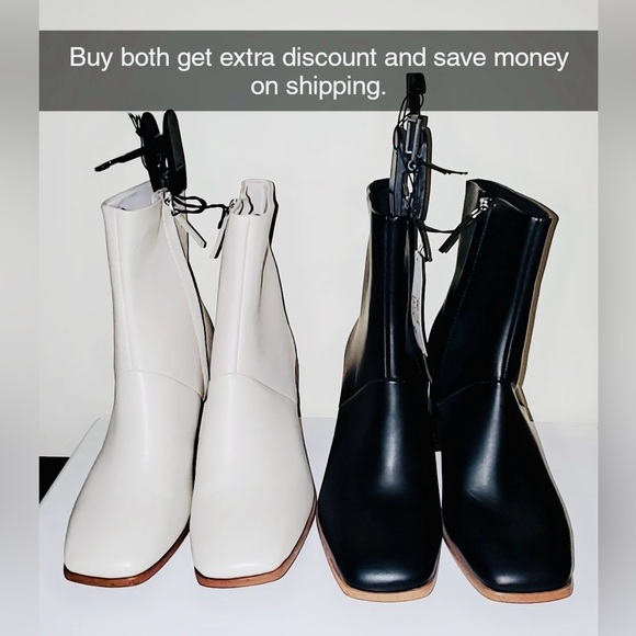 💥SALE💥 Time and Tru Trendy Square-Toe Dress Booties Size: 10 NWT 3” Block Heel - Picture 9 of 9